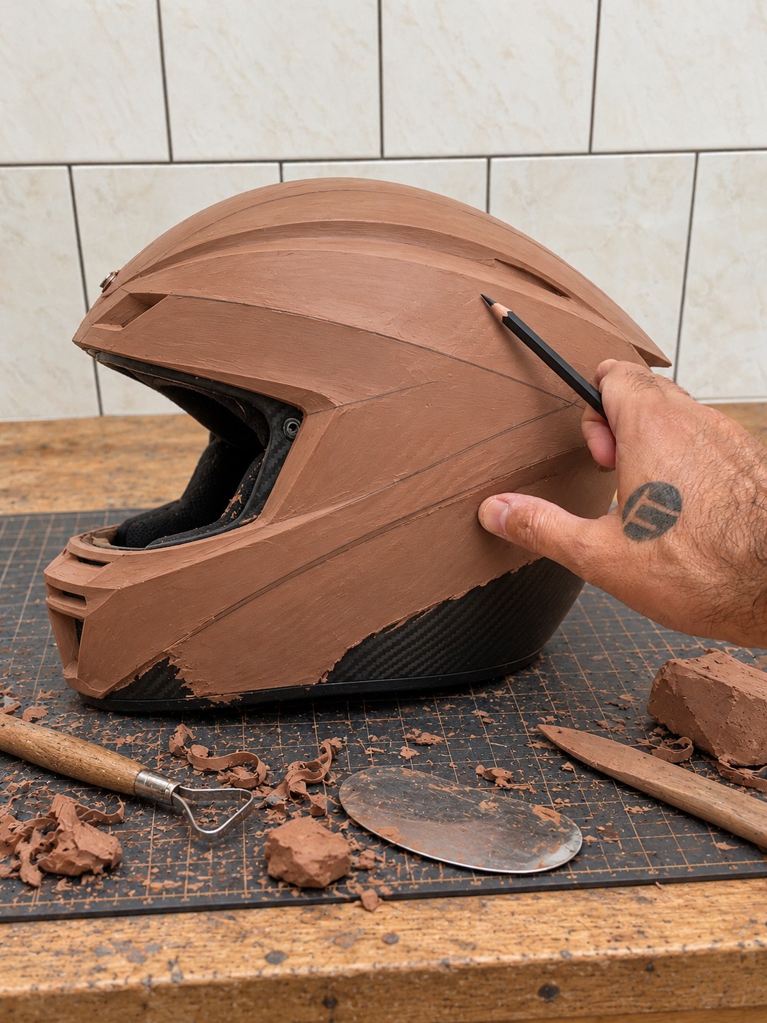 Illustrative refinement of the swept clay shell