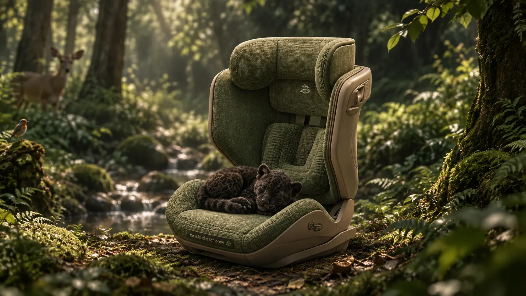 Child safety seat concept using nature-inspired materials