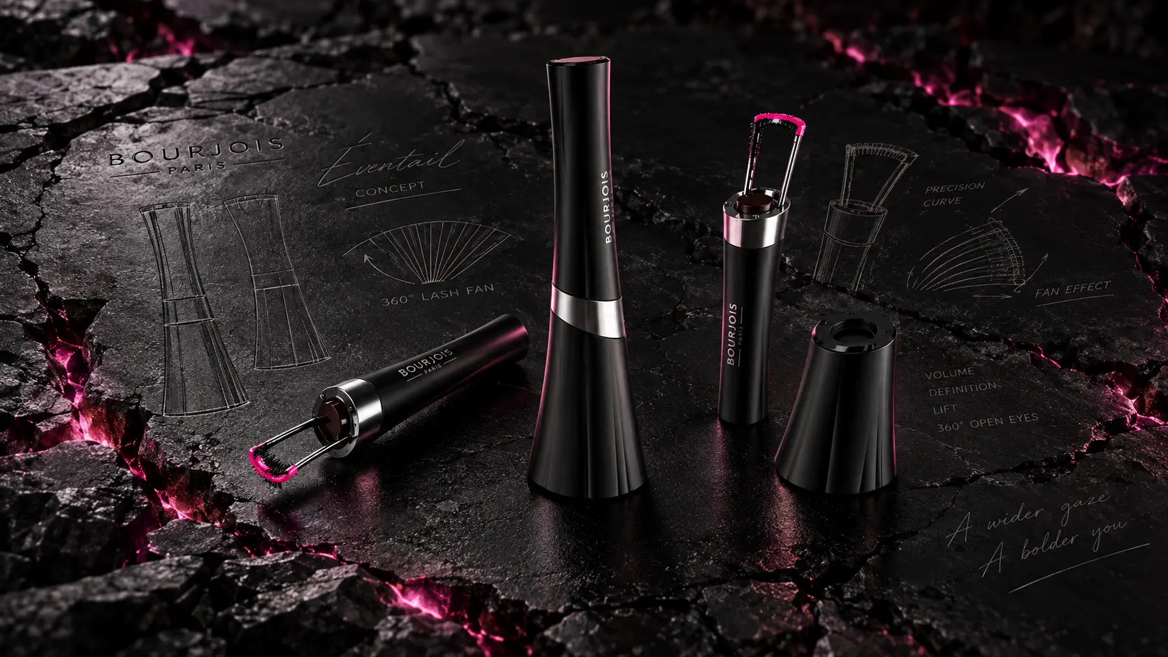 Cosmetics product concept with precision form studies