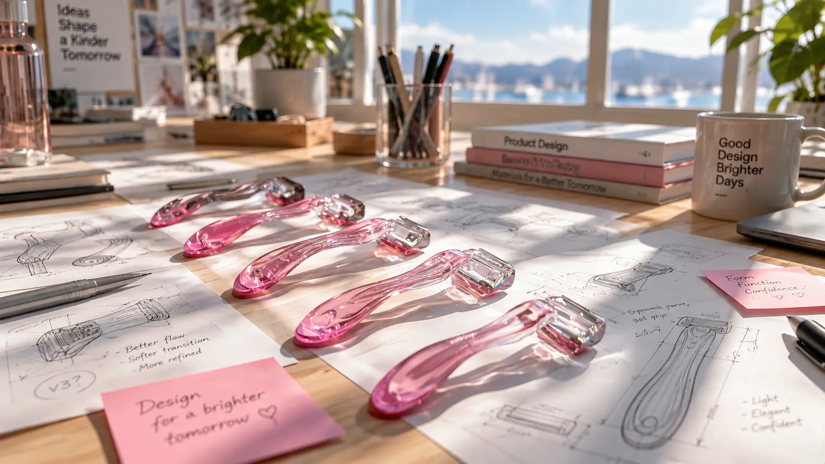 Razor prototypes and personal care product form studies